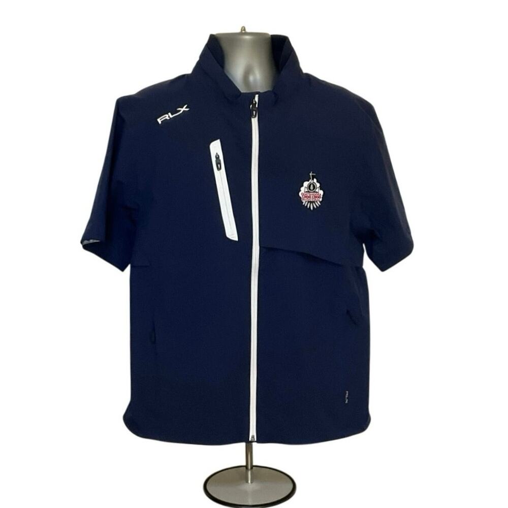RLX Ralph Lauren Golf Waterproof Full Zip Jacket L Blue Chattanooga Invitational